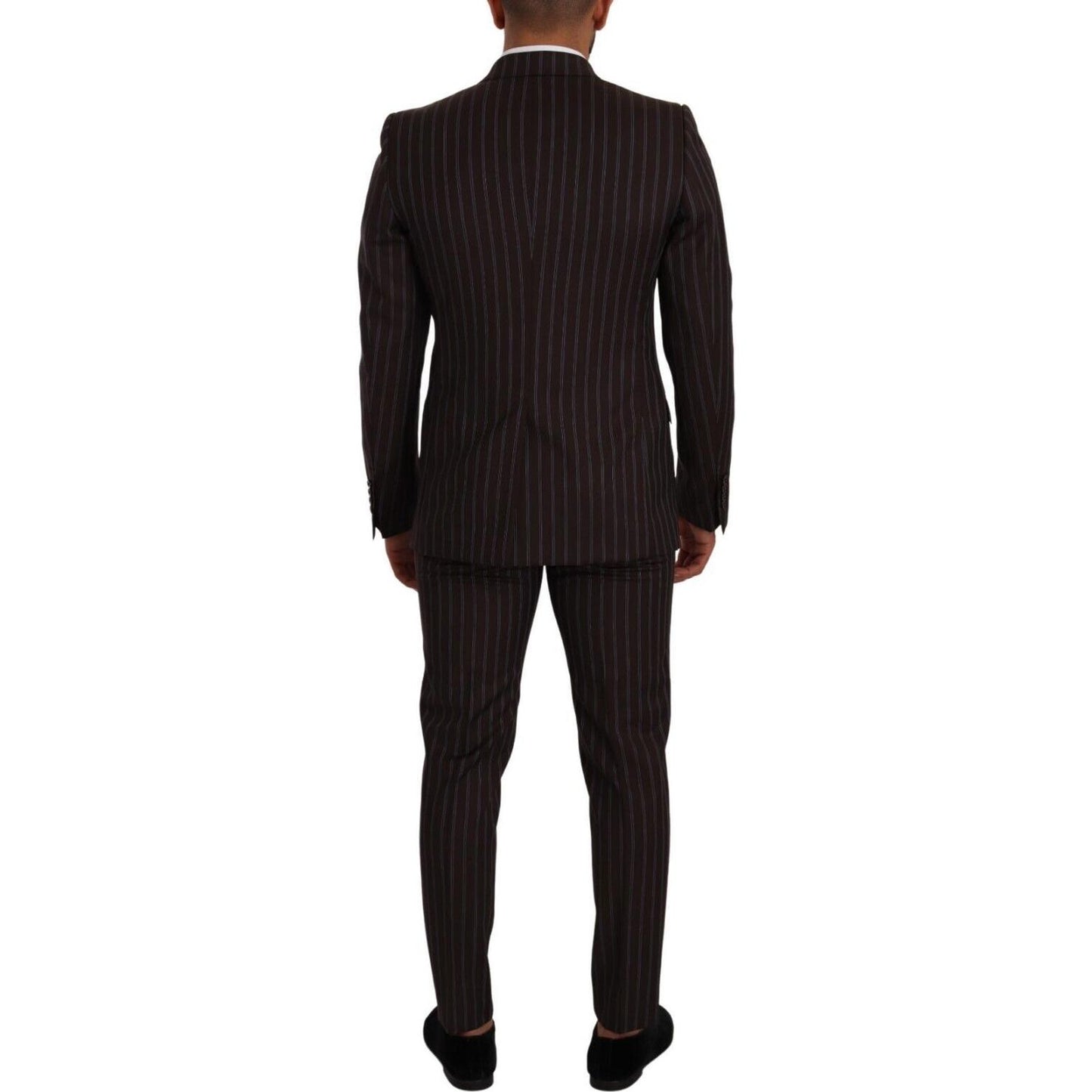 Dolce & Gabbana Bordeaux MARTINI Striped Slim Fit 2 Piece Suit KOS1928 - 48