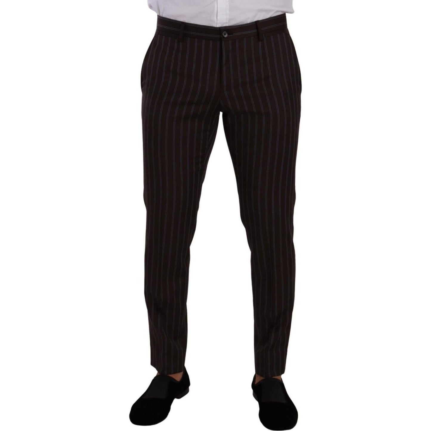 Dolce & Gabbana Bordeaux MARTINI Striped Slim Fit 2 Piece Suit KOS1928 - 48