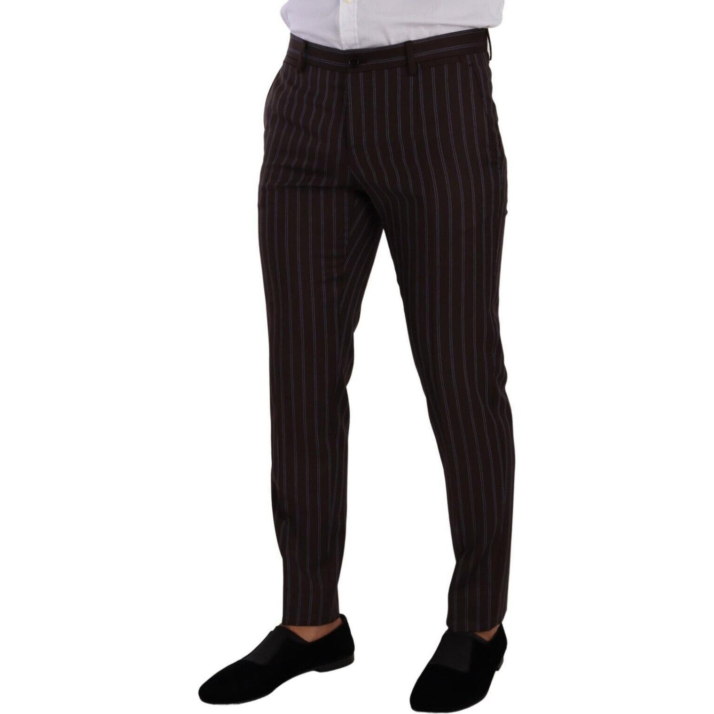 Dolce & Gabbana Bordeaux MARTINI Striped Slim Fit 2 Piece Suit KOS1928 - 48