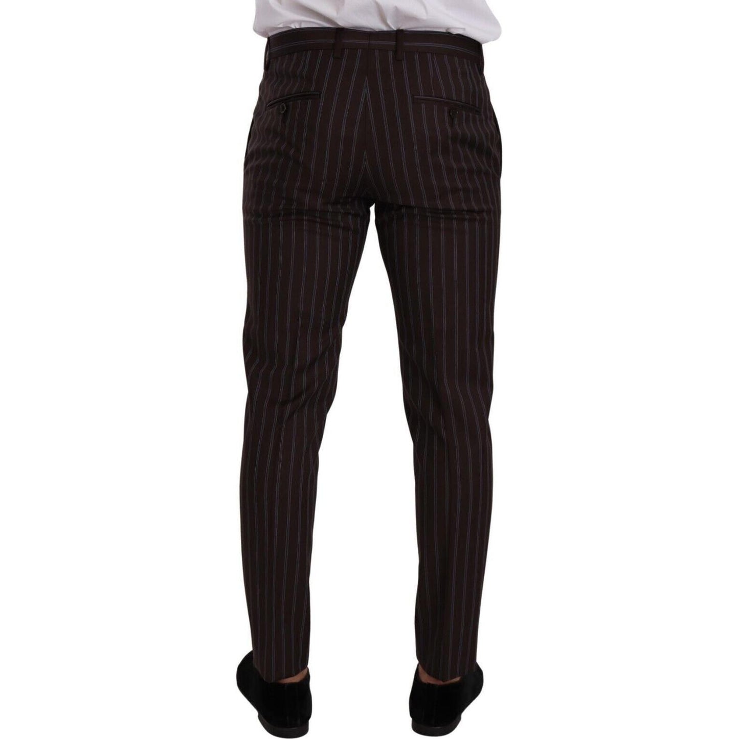 Dolce & Gabbana Bordeaux MARTINI Striped Slim Fit 2 Piece Suit KOS1928 - 48