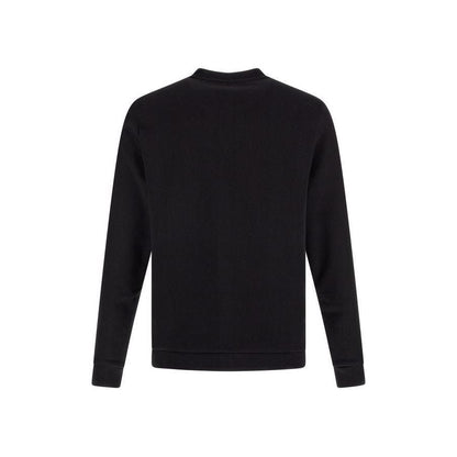 Hugo Boss Elegant Black Cotton Round Neck Sweatshirt