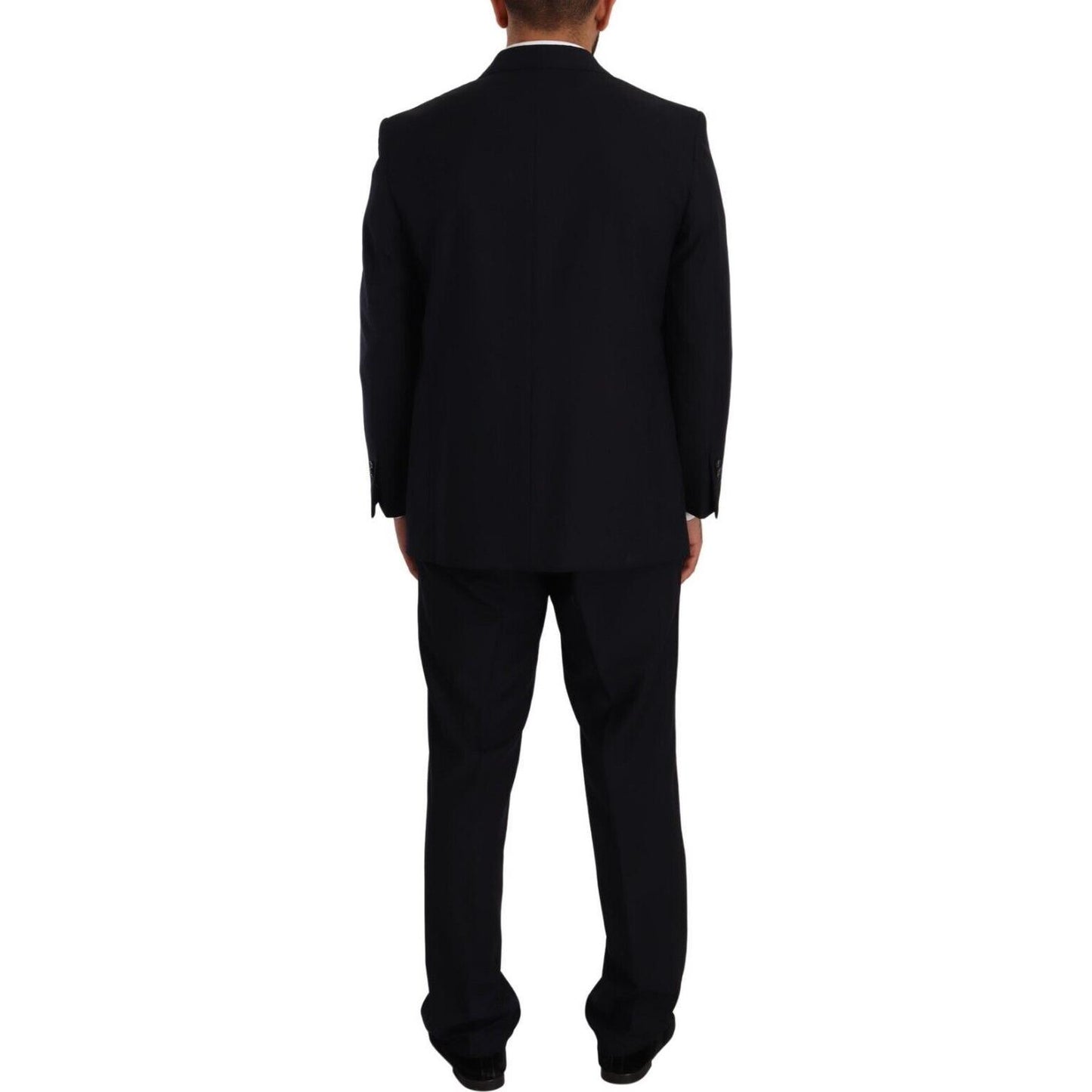 Domenico Tagliente Blue Polyester Single Breasted Formal Suit