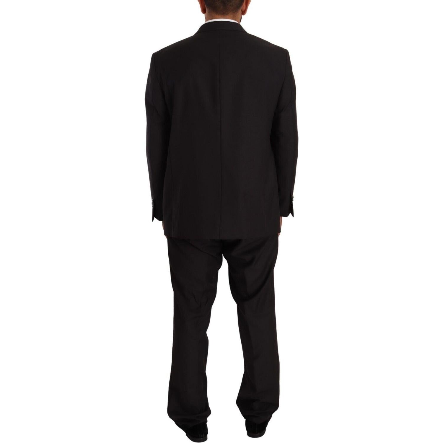 Domenico Tagliente Gray Polyester Single Breasted Formal Suit