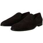 Dolce & Gabbana Black Floral Brocade Slippers Loafers Shoes MV4477 - 39