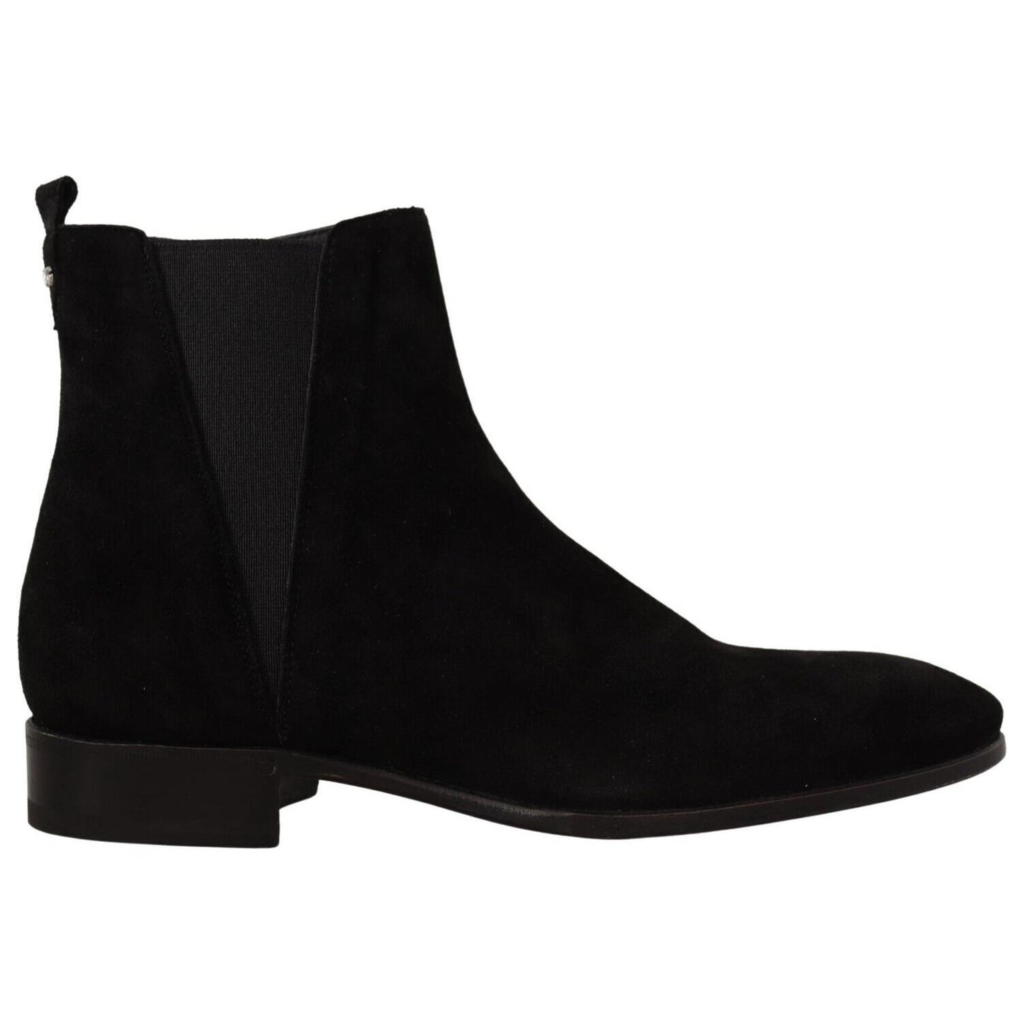 Dolce & Gabbana Black Suede Leather Chelsea Mens Boots Shoes