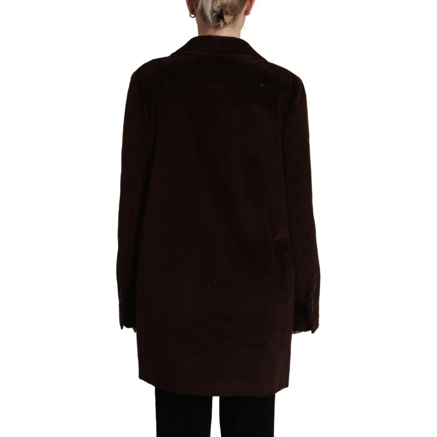 Dolce & Gabbana Bordeaux Corduroy Cotton Blazer Oversized Jacket JKT3285 - 40