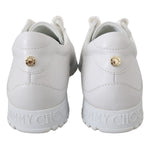 Jimmy Choo Elegant White Leather Sneakers 192954492649