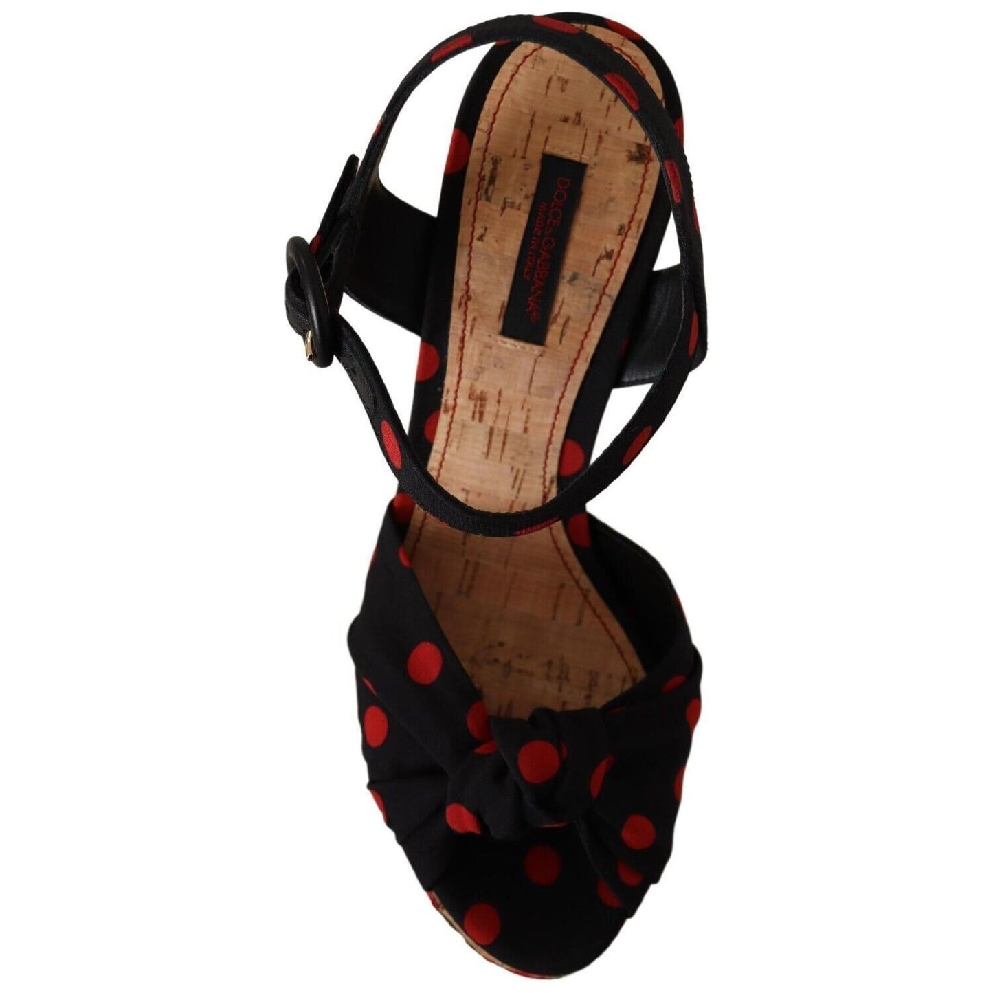 Dolce & Gabbana Multicolor Platform Wedges Sandals Charmeuse Shoes LA8612 - 37