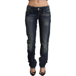 Acht Dark Blue Washed Cotton Skinny Denim Low Waist Jeans PAN71816 - 26