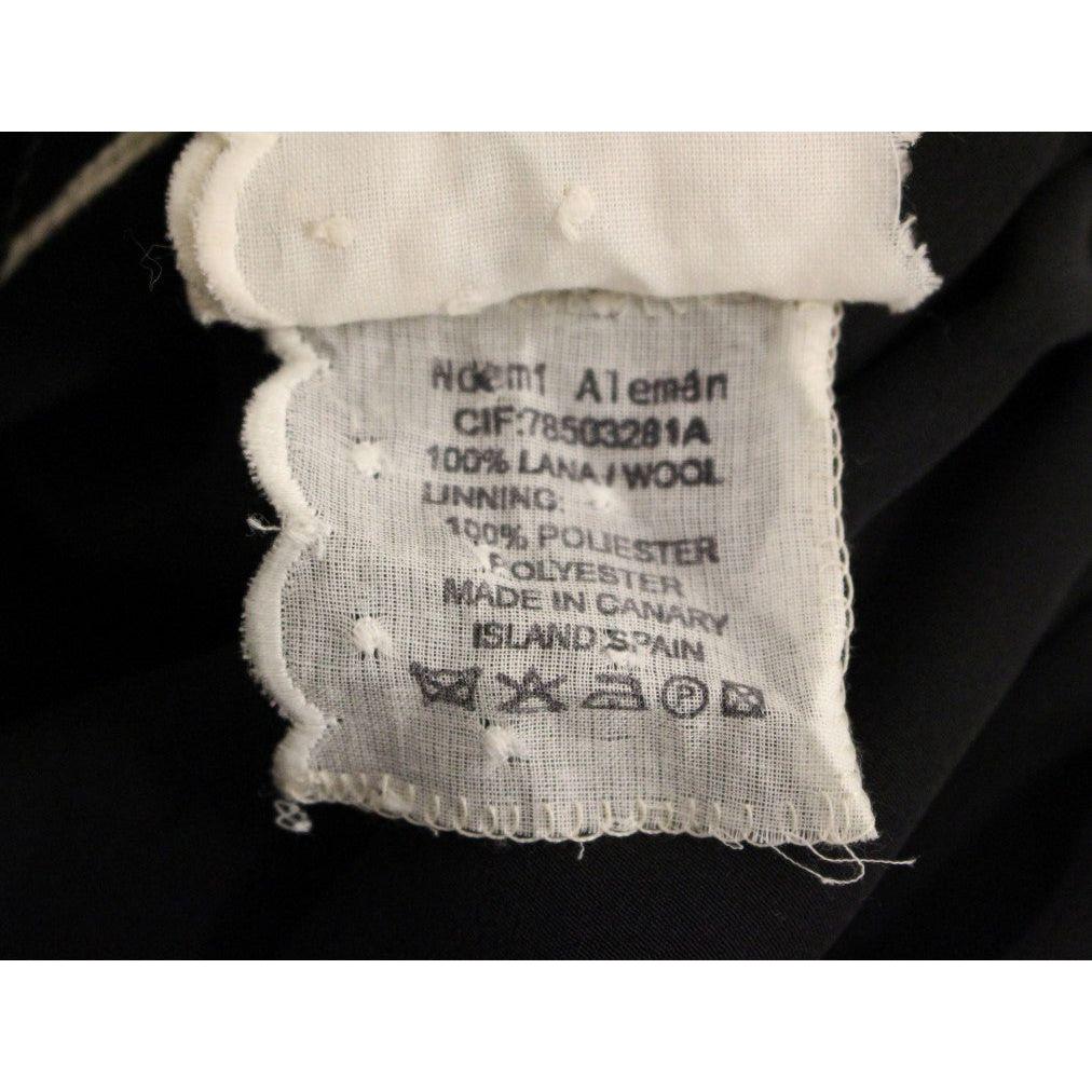 NOEMI ALEMÁN Gray Checkered Wool Shorts Skirt