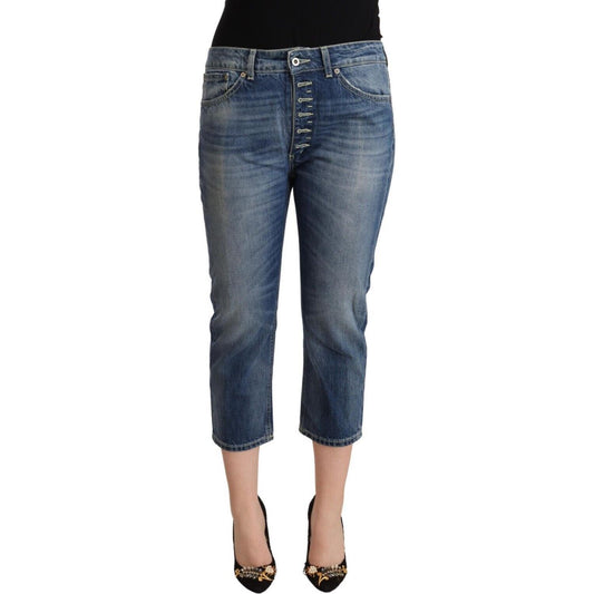 Dondup Blue Washed Mid Waist Capri Denim Jeans PAN71801 - 40