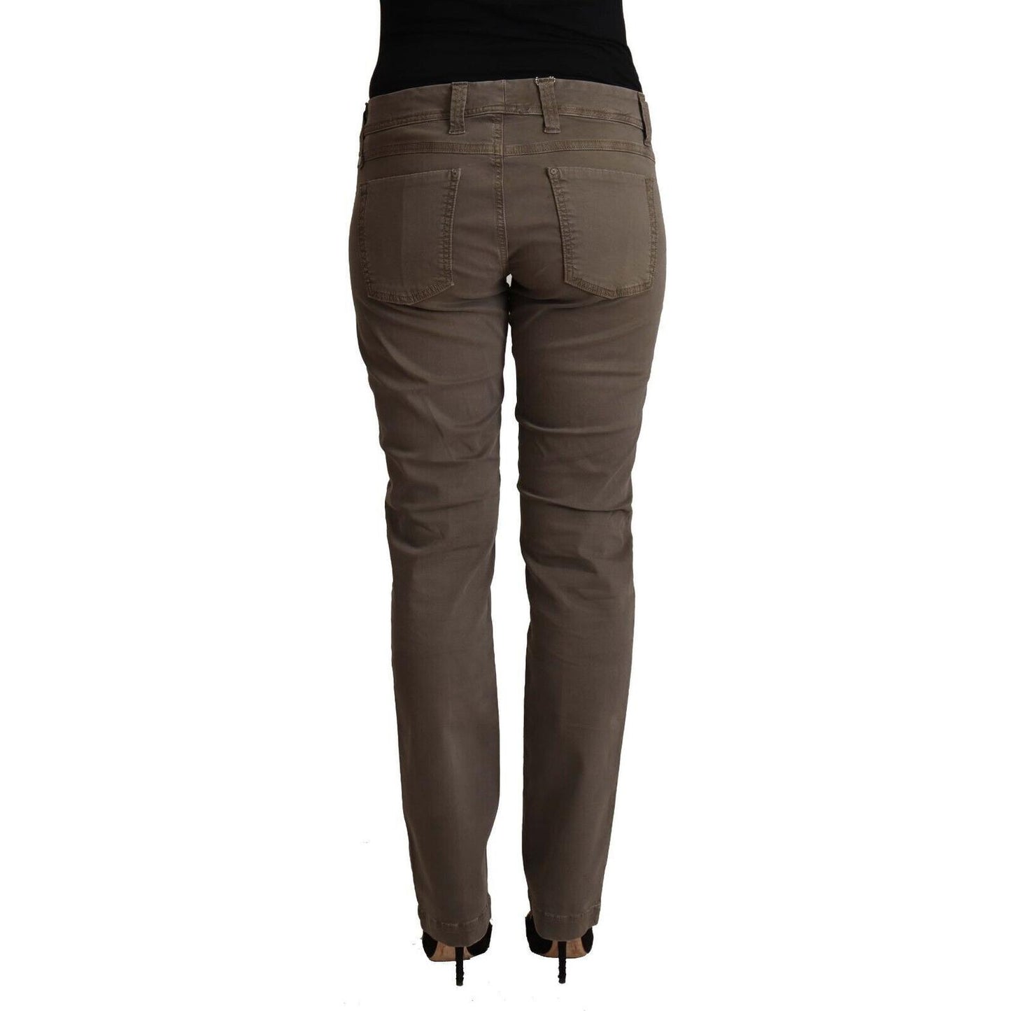CYCLE Brown Cotton Low Waist Skinny Casual Jeans PAN72672 - 33