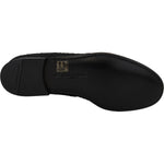 Dolce & Gabbana Black Floral Jacquard Slippers Loafers Shoes MV4814- 39