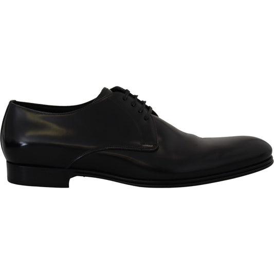 Dolce & Gabbana Black Leather Formal Dress Shoes MV4831- 39.5