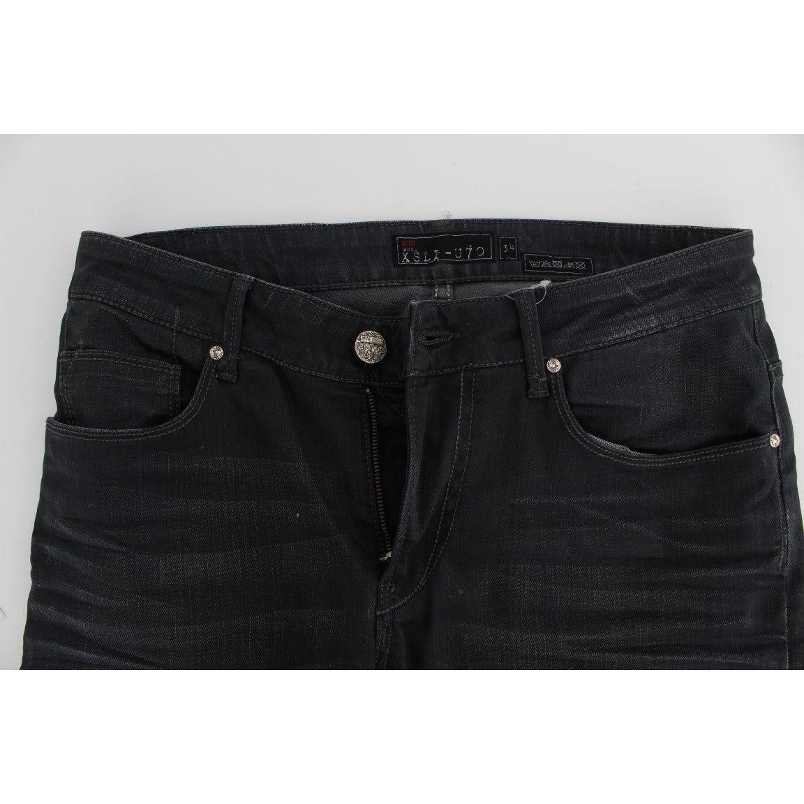 Acht Gray Cotton Stretch Slim Fit Jeans SIG30454-1