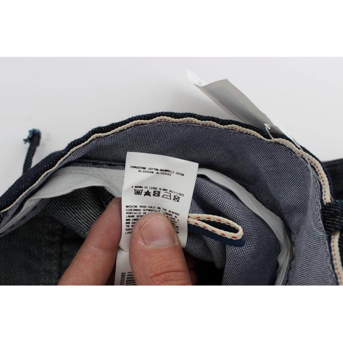 Acht Blue Cotton Regular Straight Fit Jeans