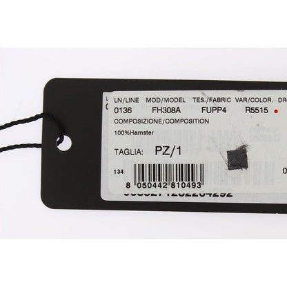 Dolce & Gabbana Bordeaux Hamster Fur Crochet Hood Scarf Hat Hood Scarf