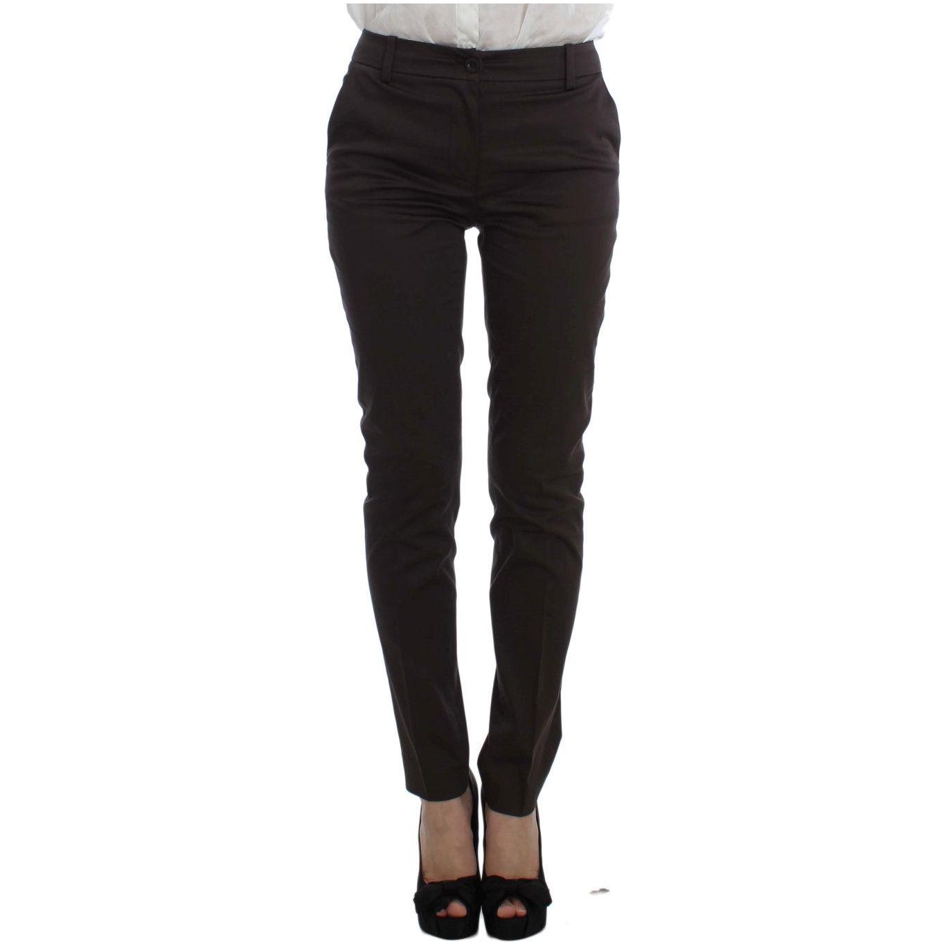 Exte Brown Stretch Two Button Suit Suit