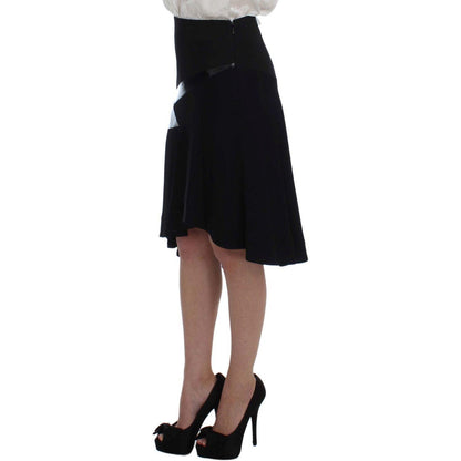 Exte Black Blue Two Piece Suit Skirt & Blazer Skirt Suit