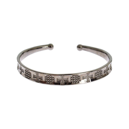 Nialaya Gray Rhodium 925 Silver Bangle Bracelet Bracelet