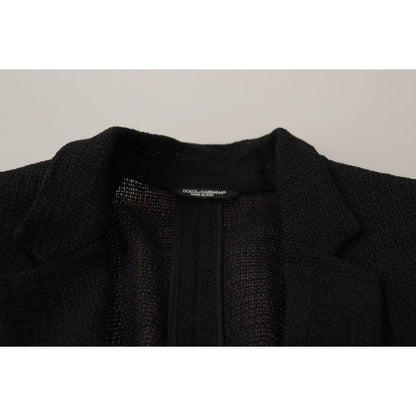 Dolce & Gabbana Black Single Breasted Coat Men Blazer
