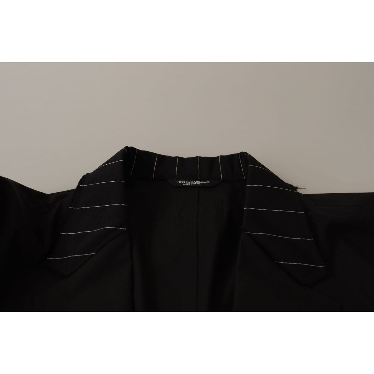Dolce & Gabbana Black Cotton Single Breasted Blazer Jacket
