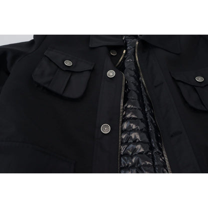 Dolce & Gabbana Black Wool Collared Full Zip Jacket Dolce & Gabbana