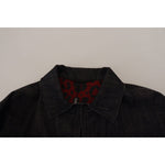Dolce & Gabbana Black Cotton Full Button Denim Jacket