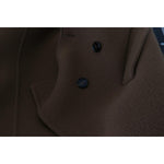 Dolce & Gabbana Brown Nylon Double Breasted Coat Jacket