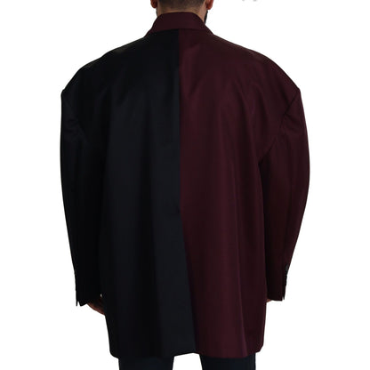Dolce & Gabbana Bordeaux Polyester Double Breasted Jacket Dolce & Gabbana