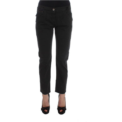 Costume National Black Cotton Capri Cropped Denim Jeans Jeans & Pants