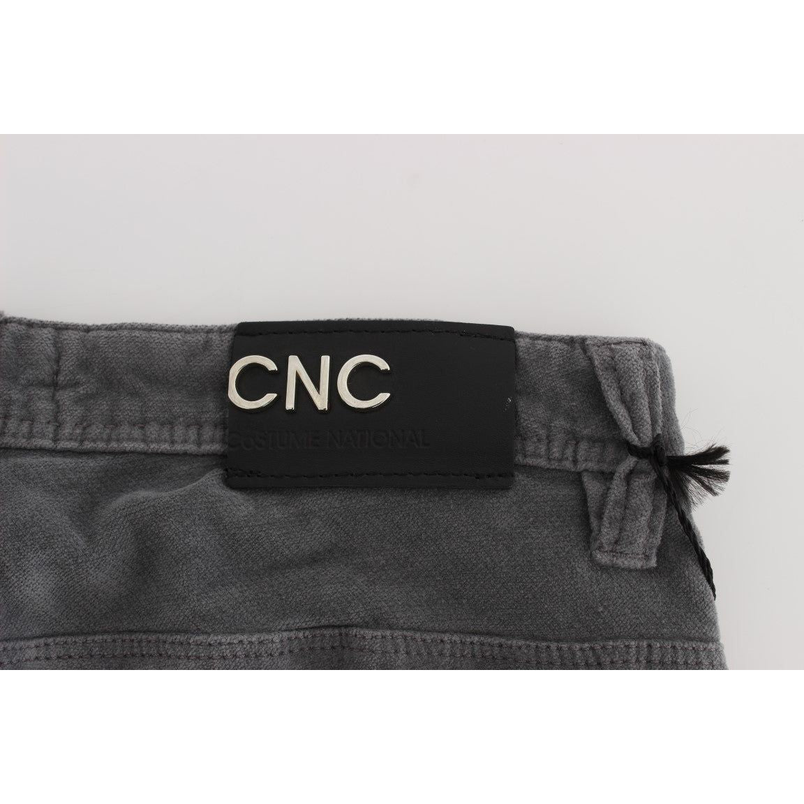 Costume National Gray Cotton Super Slim Corduroys Jeans