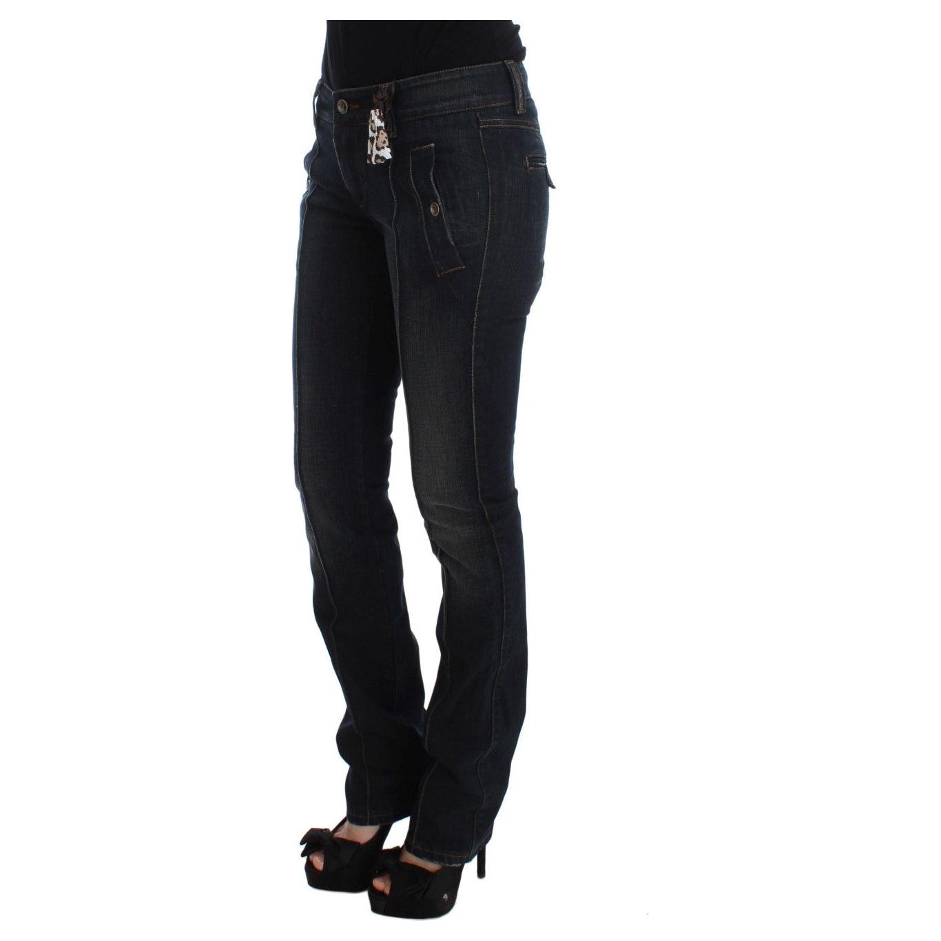 Ermanno Scervino Blue Wash Cotton Slim Fit Jeans