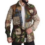 Dolce & Gabbana Multicolor Button Down Patchwork Shirt