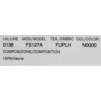 Dolce & Gabbana Black Mink Fur Shoulder Collar Scarf