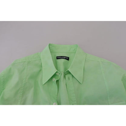 Dolce & Gabbana Mint Green Long Sleeves Button Down Shirt
