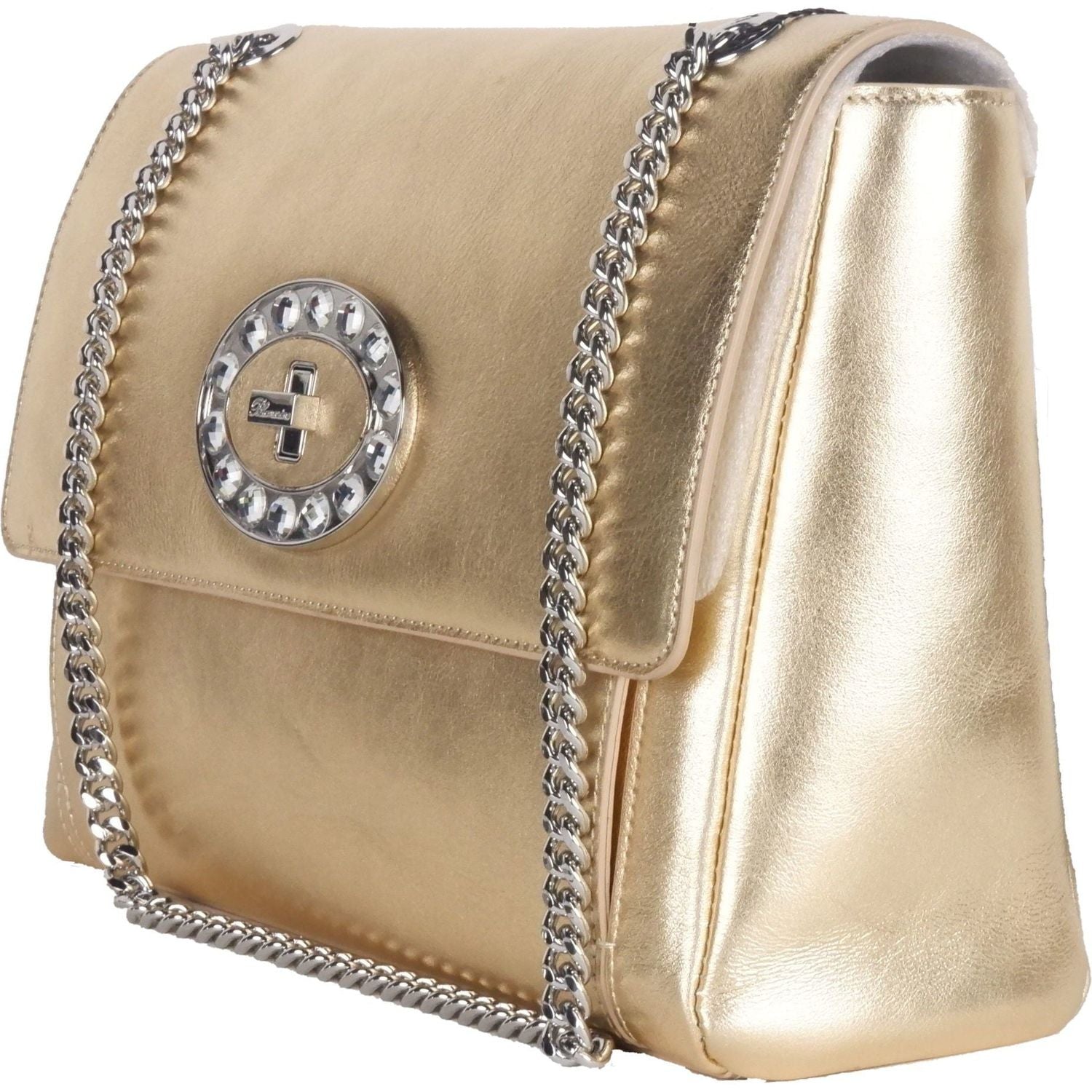 Front view with bag zipped and handles upright.