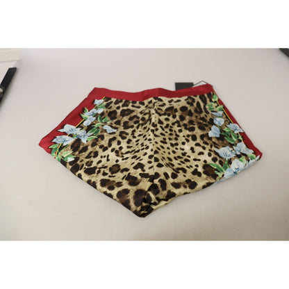 Dolce & Gabbana Multicolor Leopard Flora Printed Mid Waist Trouser Pants Dolce & Gabbana