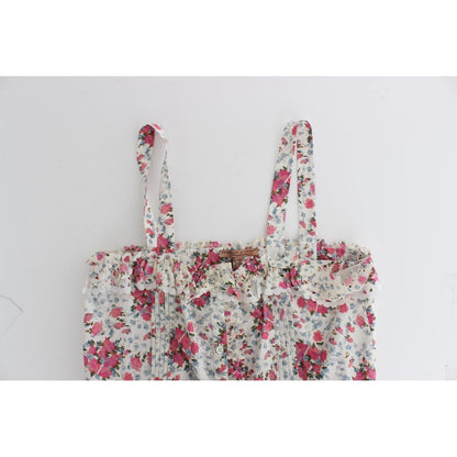 Ermanno Scervino Beachwear Pink Floral Beach Mini Dress Short Dresses