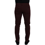 Dolce & Gabbana Bordeaux Cotton Stretch GOLD Denim Jeans PAN73264- 44