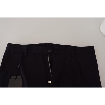 Dolce & Gabbana Blue Stretch Cotton Slim Trousers Chinos Pants