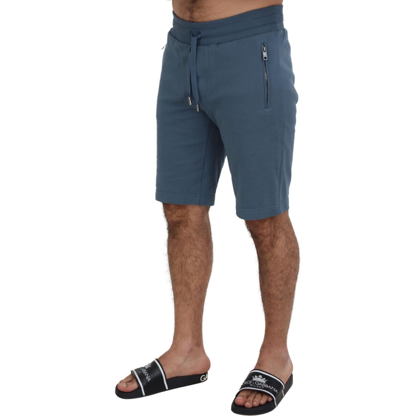 Dolce & Gabbana Blue Cotton Bermuda Casual Mens Shorts Shorts