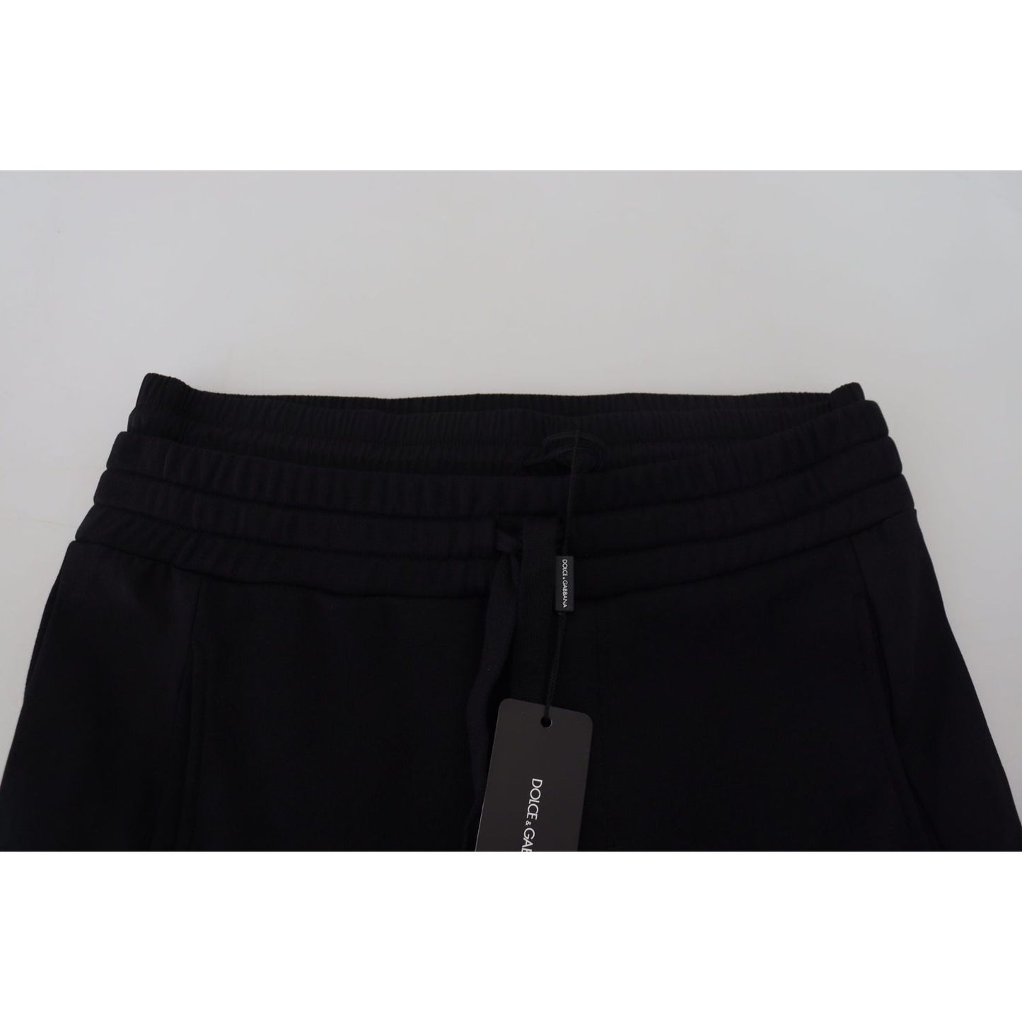Dolce & Gabbana Black Cotton Bermuda Cargo Shorts Shorts