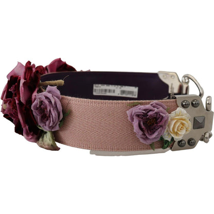 Dolce & Gabbana Multicolor Floral Appliques Metal Shoulder Strap Dolce & Gabbana