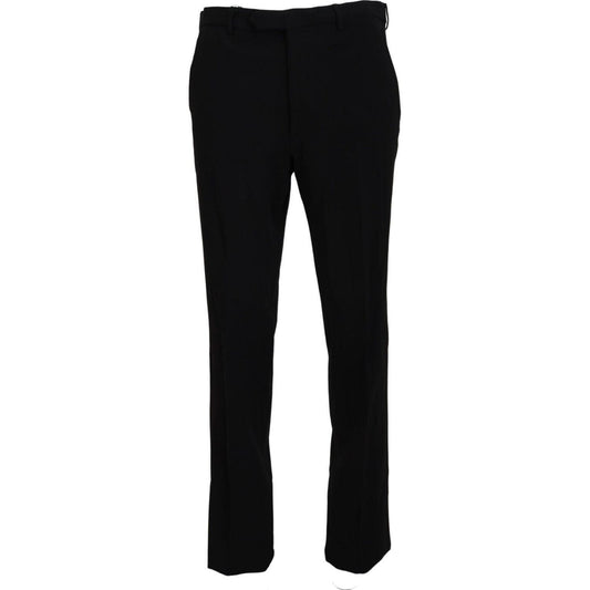 BENCIVENGA Black Straight Fit Men Formal Trousers Pants PAN71350 - 44