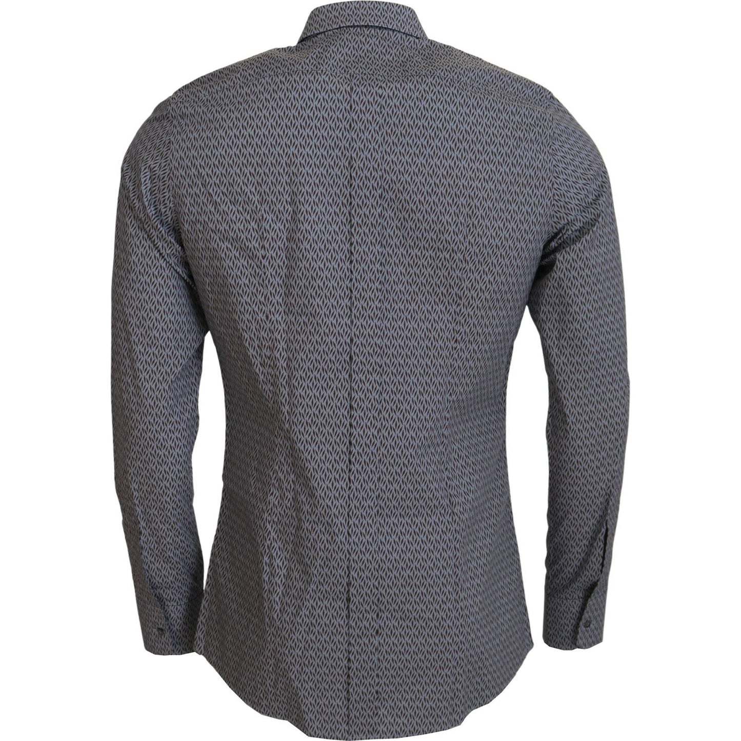 Dolce & Gabbana Gray Brown GOLD Slim Fit Dress Formal Shirt