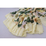 Dolce & Gabbana Yellow Floral Print Pleated Maxi Silk Dress DR28786 - 40