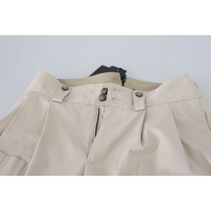 Dolce & Gabbana Beige High Waist Women Pants