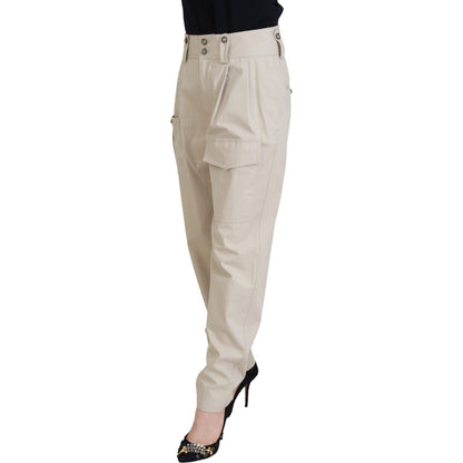 Dolce & Gabbana Beige Cotton Women Cargo Pants Dolce & Gabbana