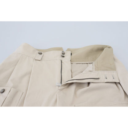 Dolce & Gabbana Beige Cotton Women Cargo Pants Dolce & Gabbana